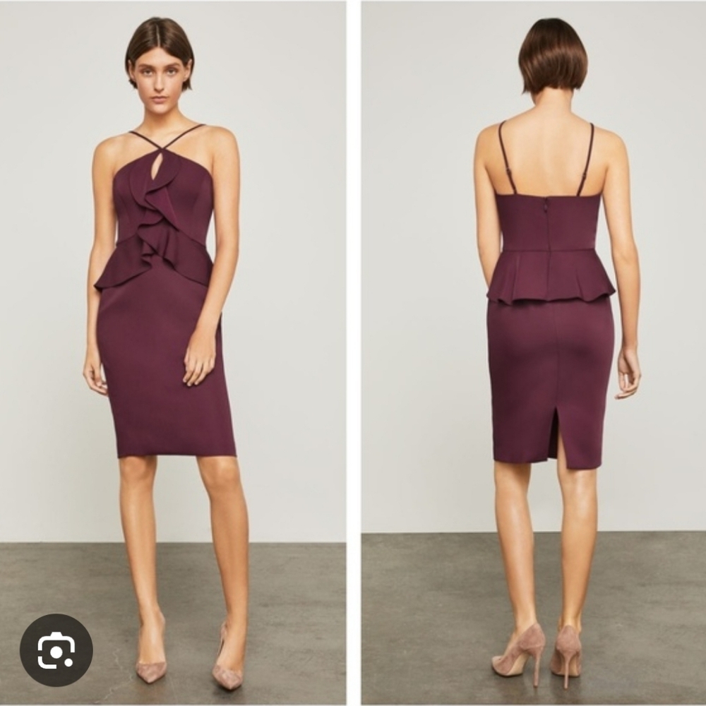 BCBGMaxazria Halter Peplum Ruffle Dress NWT size 4